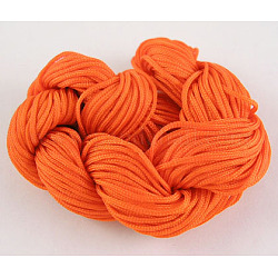 Nylonfaden Nylonschnur, Nylonschnur für geflochtene Armbänder, orange, 1 mm, 28m/Charge