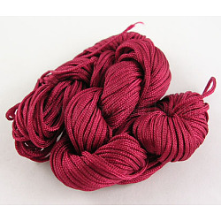 ナイロン糸  作るカスタム織りブレスレットのためのナイロン製のアクセサリーコード  赤ミディアム紫  1mm  28m /バッチ