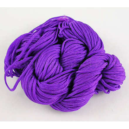 ナイロン糸  作るカスタム織りブレスレットのためのナイロン製のアクセサリーコード  暗紫色  1mm  28m /バッチ NT005-1