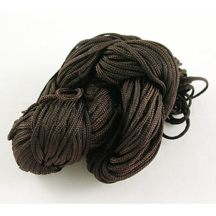 ナイロン糸  作るカスタム織りブレスレットのためのナイロン製のアクセサリーコード  コーヒー  1mm  28m /バッチ NT026-1