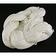 ナイロン糸  作るカスタム織りブレスレットのためのナイロン製のアクセサリーコード  ホワイト  1mm  28m /バッチ NT001-1