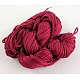 ナイロン糸  作るカスタム織りブレスレットのためのナイロン製のアクセサリーコード  赤ミディアム紫  1mm  28m /バッチ NT022-1