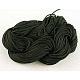 ナイロン糸  作るカスタム織りブレスレットのためのナイロン製のアクセサリーコード  ブラック  1mm  28m /バッチ NT024-1