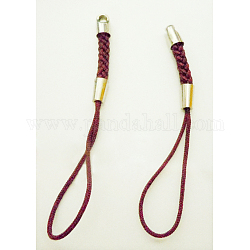 Boucle de cordon, avec les accessoires en alliage et corde de nylon, brun coco, 7~7.5 cm