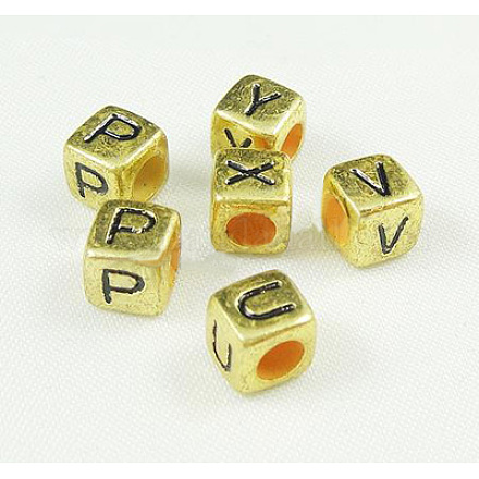 Perles acryliques de lettres OACR-E001-4-1