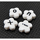 Perles de lettre de trou horizontal acrylique OACR-E001-26-1