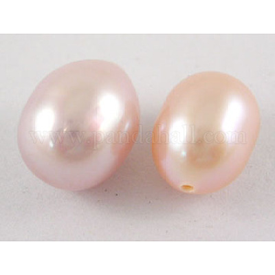  50Pcs Freshwater Cultured Pearl, Natural Oval Oyster