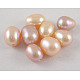 Perlas naturales abalorios de agua dulce cultivadas OB006-1