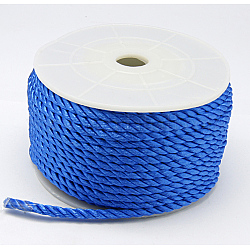 Polyester Cord, Twisted Cord, Blue, 3mm, 20yards/roll