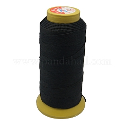 Hilo de coser de nylon, 12 capa, cable de la bobina, negro, 0.6mm, 150 yardas / rodillo