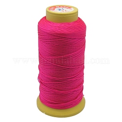 Hilo de coser de nylon, 12 capa, cable de la bobina, de color rosa oscuro, 0.6mm, 150 yardas / rodillo