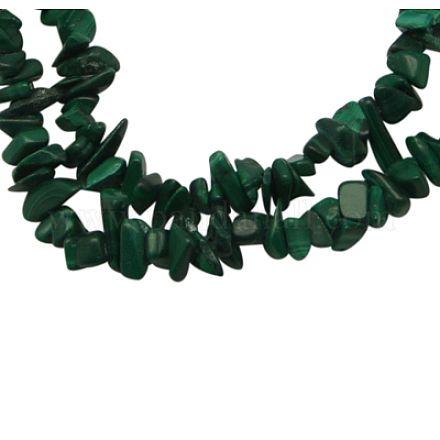 Chapelets de perles en malachite naturelle OGEM-3X5-9-1