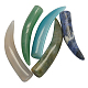 Natural Gemstone Italian Horn Pendants OGEM-40X8-1