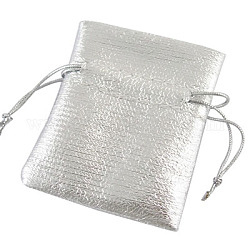 Organza Bags, Silver, about 5cm wide, 6.5cm long