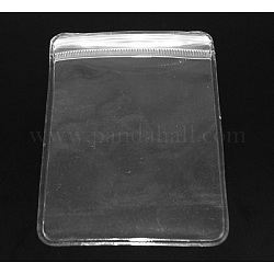 Sacs en plastique à fermeture éclair, sacs d'emballage refermables, top étanchéité des sacs épais, rectangle, 10.5x7 cm, épaisseur unilatérale : 9.8 mil (0.25 mm)