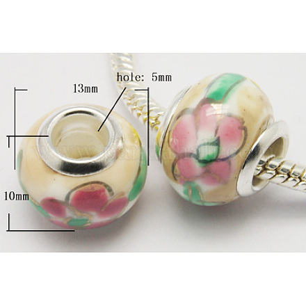 Handmade Porcelain European Beads OPDL-Q002-4-1