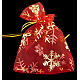 Golden Snowflake Printed Festival Christmas Day Organza Packing Bags OP070Y-2