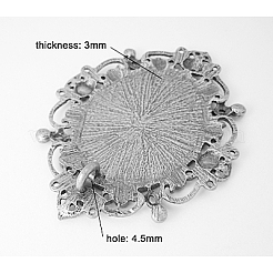 Alloy oval Fassungen für Cabochons&nbsp;PALLOY-A17035-AS
