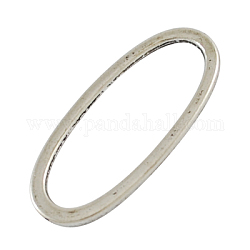Alloy Linking Rings, Cadmium Free & Nickel Free & Lead Free, Oval, Antique Silver, 34x16x2mm