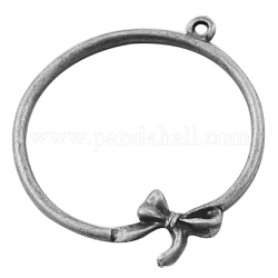 Pendente in lega, piombo & cadmio & nichel libero, anello, argento antico, circa29 mm di diametro, 1.5 mm di spessore, Foro: 2 mm