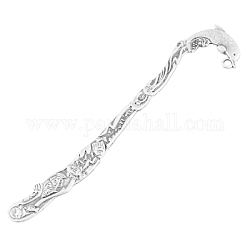 Zinc Alloy Bookmarks, Lead Free, Cadmium Free and Nickel Free, Silver Color Plated, Size: about 124mm long, 28mm wide, 3mm thick, hole: 2mm