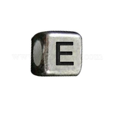 Acrylic Letter Beads PACR-Q002-E-1