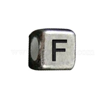 Acrylic Letter Beads PACR-Q002-F-1