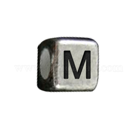 Acrylic Letter Beads PACR-Q002-M-1