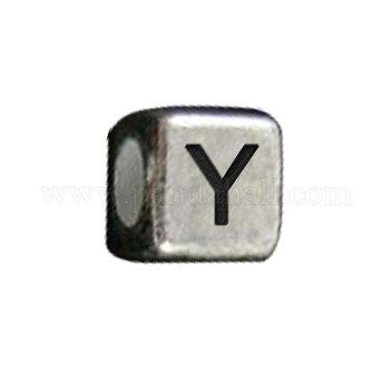 Acrylic Letter Beads PACR-Q002-Y-1