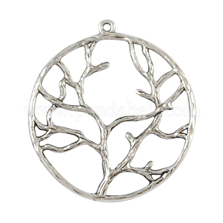 Alloy Metal Tree of Life Pendants PALLOY-20320-AS-NR-1