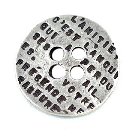 Zinc Alloy Buttons PALLOY-A15476-AS-LF-1