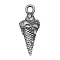 Alloy Pendants, Cadmium Free & Lead Free, Ice Cream, Antique Silver, 18.5x7x4mm, Hole: 2mm