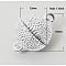 Alloy Magnetic Clasps with Loops, Round, Silver Color Plated, 18x12mm, Hole: 1.5mm