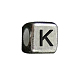 Acrylic Letter Beads PACR-Q002-K-1