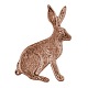 Metal Alloy Bunny Pendants PALLOY-A10924-R-1