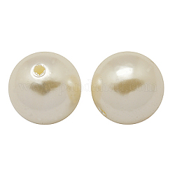 Acrylic Beads, Imitation Pearl Style, Round, Creamy White, 16mm in diameter, about 240pcs/500g