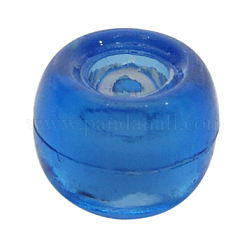 Acrylic European Beads, Large Hole Beads, Barrel, Light Blue, 6.5x9mm, Hole: 4mm, about 1700pcs/500g