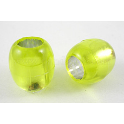 Transparent Acrylic Beads, Barrel, Olive, 12~13x12mm, Hole: 6.5mm, about 660pcs/500g