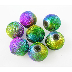 Perles acryliques laquées, Style mat, colorées, 10mm, Trou: 1.9mm, environ 1000 pcs/500 g