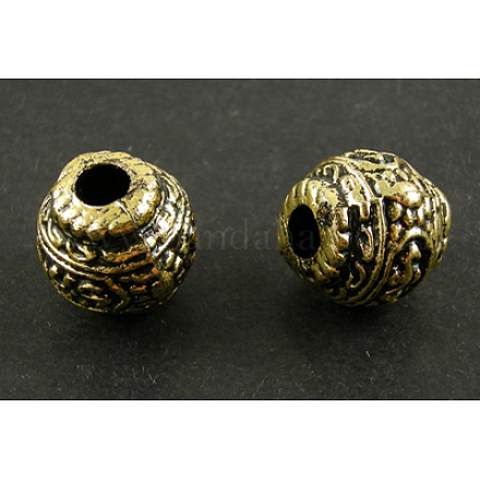 Perles acryliques plaquées or antiques PB9541-5-1