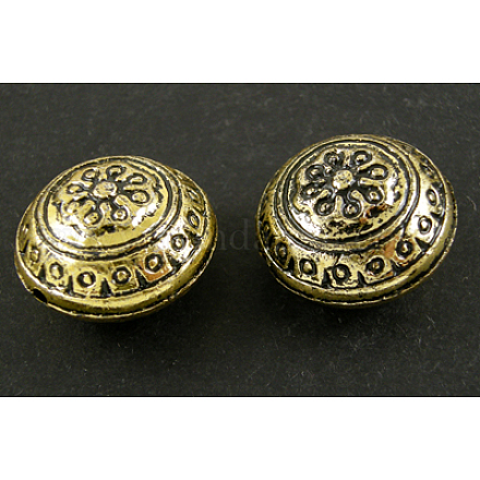 Perles acryliques plaquées or antiques PB9633-1