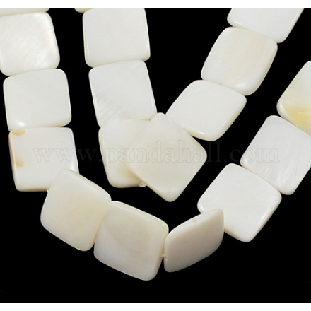 Chapelets de perles de coquillage naturel PBB430Y-1-1