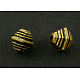 Cuentas acrílicas chapadas en oro antiguo PB9543-1