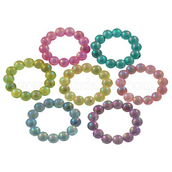 Perles acryliques opaques, couleur ab , rondelle, couleur mixte, 14.5 mm de diamètre, épaisseur de 3mm, Trou: 9mm, environ 2500 pcs/500 g