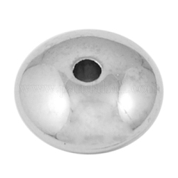 CCB пластиковые шарики, плоско-круглые, цвет никеля, диаметром около 8 мм , толстый 4 мм , отверстие : 1 мм