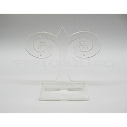 Clear Pedestal Display Stand, Jewelry Display Rack, Earring Tree Stand, about 7cm wide, 7.5cm long