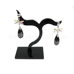 Black Pedestal Display Stand, Jewelry Display Rack, Earring Tree Stand, about 6.5cm wide, 8cm long