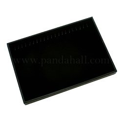 Exhibición de la pulsera de plástico, Rectángulo, negro, aproximamente 35 cm de largo, 24 cm de ancho, 3cm de alto