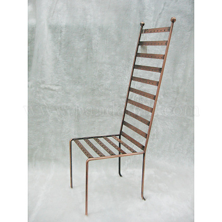 鉄台座ディスプレイスタンド  ジュエリーディスプレイラック  赤銅鉱  椅子  約11.5センチ幅  高さ40センチ PCT063-02-1