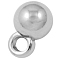 CCB Plastic Charms, Round, Nickel Color, about 9mm long, 6mm wide, 6mm thick, hole: 2mm
